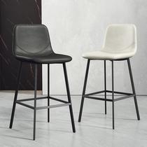 Nordic wrought iron bar chair home modern minimalist high stool net red bar stool backrest bar chair front desk chair