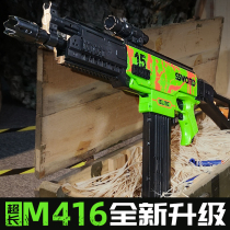 Electric burst soft bullet gun Childrens toy gun simulation Gatling m416 assault rifle boy ak47 submachine gun