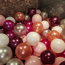Thickened pearlescent balloon 100 costume birthday party decoration creative wedding wedding room scene layout color balloon