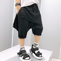 Boy Pants Summer Seven Pants Children Black Shorts Korean Version Pants Foreign Air Baby Great Pp Hallen Pants Tide