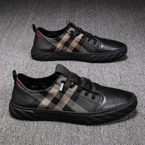 Armani mens shoes new real cowhide casual board shoes soft bottom high-grade spring and summer breathable one pedal luxury brand Tide