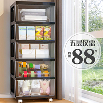 Transparent storage cabinet drawer type plastic household large childrens toy snack storage box box clothes locker