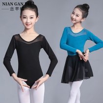 Ballet Children Dance Suit Girl Practice Short Sleeve Tennis Dress Conjoined Body Conjoined clothes for spring and autumn