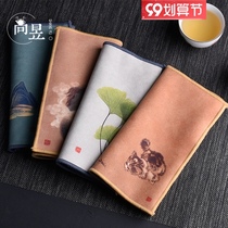 Tea towel cloth absorbent high-grade tea cloth tea table towel purple clay pot color painting pot towel tea table Zen tea set Rag