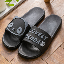 Black slippers mens trend outdoor summer household fashion outside wear non-slip couple cool drag mens beach word drag
