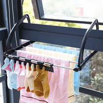 Balcony shoe rack window sill hanging external shelf window window folding drying Rod shoe rack outside window drying rack