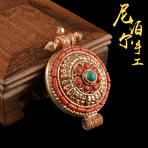 Red and Green Baozhu Gawu Box Shurangama Curse Pendant Female Necklace Male Open Pendant Scripture Tibetan Portable Jewelry