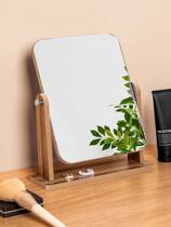 Mirror in Weather Cosmetic Desktop Student Dormitory Wooden Dressing Mirror Office Folded Bedroom Mirror