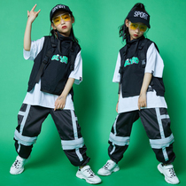 Childrens hip-hop suit boys street dance tide handsome hiphop girl function vest street dance show costume