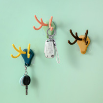 Lovable deer head hook non-perforated seamless strong hook kitchen door rear hook wall bathroom toilet hanger