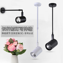 Long pole spotlight led boom spotlight commercial telescopic pole long arm Light Side Mount wall sign spotlight long foot lamp