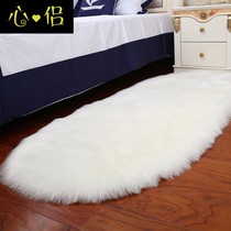White plush carpet imitation wool carpet living room bedroom bedside carpet floor mat full of window decoration photo