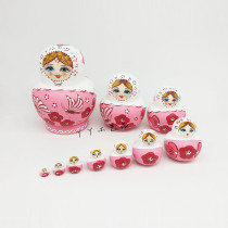  ten-story large belly butterfly Flower Russian kit Wooden Toy Craft Gift Hsu May Doll Home Swing