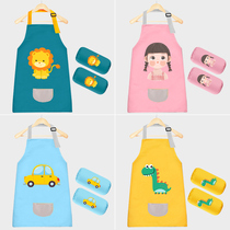 Backed clothes childrens painting childrens art class childrens cooks waist calligraphy protective clothing painting clothes
