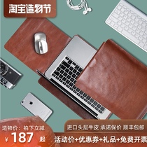Leather computer bag head layer cowhide notebook liner bag for 13 3 inches 14 inches 15 inches 16 inches custom leather case