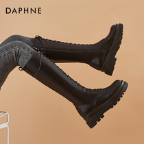 Daphne no knee boots long boots female knight boots small man boots thin 2021 autumn and winter plus velvet thin tall tube