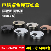 Multifunctional opening computer desk threading cover wire slot buckle portable space aluminum protection metal cover a hole