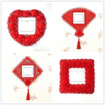 Switch Patch Fabric Art Wall Sticker Socket Dust Protection Protective Sleeve Wedding Celebration New House Decoration Wedding Gift Bedroom Living Room