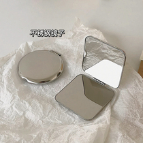 Small mirror mens shaving with tooth makeup mirror folding anti-fall Net red mi cold wind carry with you