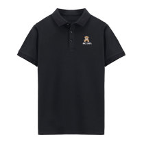 aolinps tide brand bear embroidery lapel polo shirt spring and summer short-sleeved T-shirt men and women 2021 new light business