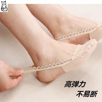 Lace cant carry a heel non-slip boat Socks heel rope invisible socks women shallow suspenders no back