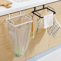 Large kitchen can be hung garbage rack bucket cabinet door back Garbage Bag Hanger iron hanging garbage bag collection