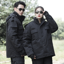 Military cotton big clothes mens winter thickened multifunctional anti-cold uniform womens military great padded jacket for training cotton coat security work clothes