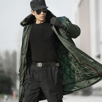 Military Cotton Coat Mens Winter Thicken long extra-large code Garfertilizer to increase the old-style warm cotton clothes in Northeast China