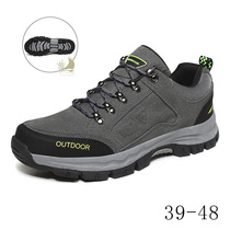 LAZADA mens large size hiking shoes Outdoor leisure running sneakers Hiking hiking shoes travel shoes Military fan men