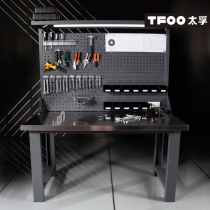 Taifu lighted stainless steel countertop workbench Corrosion resistant heavy duty test bench Work table with power supply system