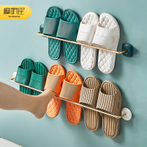 Cabinet star bathroom Slipper rack wall hanging wall toilet shoes storage artifact toilet toilet non-perforated shoe rack