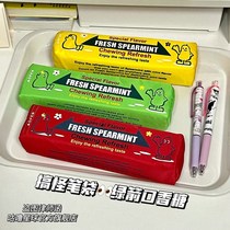 Little Red Riding Book with Green Arrow Gum Pencil Bag Multicolor Pencil Case Student Stationery Pencil Case Stationery Practical Large Capacity