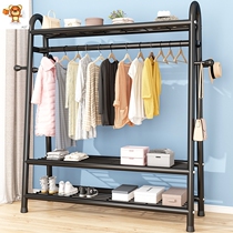 Clothes rack Room hanger Floor-to-ceiling bedroom space-saving creative coat rack Super load-bearing indoor pylons