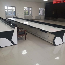 Monitoring operating table triplex splicing duplex customized dispatching desk Meeting table LED acrylic thickened inlaid type