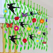 Spring decoration Wicker swallow corridor hanging classroom Supermarket creative pendant shop Huanchuang Kindergarten hanging