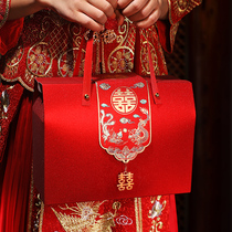 Sugar box wedding candy bag wedding gift box Chinese style large packaging box wedding gift hand return bag