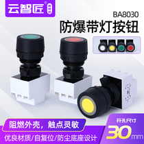 Explosion-proof button switch Explosion-proof anti-corrosion illuminated button BA8030 explosion-proof self-reset illuminated button 220V380V