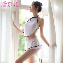 Sexy lingerie non-sexy pajamas mesh nightgown Passion suit uniform temptation teasing bed transparent belly pocket