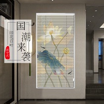 New Chinese Printed Aluminum Alloy Curtain Office Shading Lift Living-room Toilet Bathroom free of perforated venetian blinds
