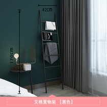 Nordic minimalist wall shelf Stairs coat rack Bedroom floor-to-ceiling bathroom ins wind decoration clothes rack