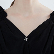 Starlight anti-walking button personality small breast needle female collar leakage pin fixed clothes simple button needle accessories