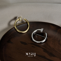 Exquisite nail brooch high-end female niche design 2021 New Tide temperament suit pin accessories