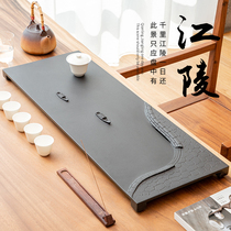 Natural Wujin Stone tea tray drainage size creative tea sea whole stone tea table household simple tea tray