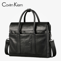 CovlrnKiern2021 new mens briefcase genuine leather handbag business single shoulder inclined satchel bag ck401