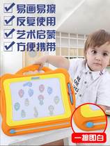 Childrens large drawing board magnetic plastic writing board childrens magnetic color one-key erasable multi-function small blackboard home teaching graffiti board portable support writing board