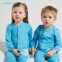 Little blue elephant hinos perspiration quick-drying baby pajamas long sleeve jumpsuit