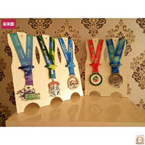 36cm high small waist medal pylons Photo frame Medal collection display Marathon trail running reward placement table