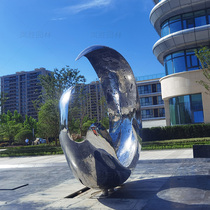 Stainless steel ball art sculpture outdoor garden real estate sales department waterscape hotel landscape moon creative ornaments