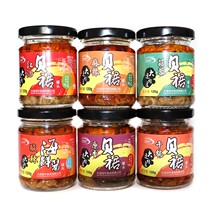 Ready-to-eat shallots seafood sauce 120g * 6 bottles of scallop meat skirt canned spicy red oil plain seafood deli