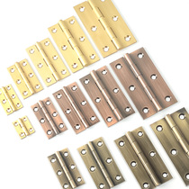 Thickened pure copper hinge 1 inch ordinary door hinge 2 inch all copper box small folding door mute flat leaf